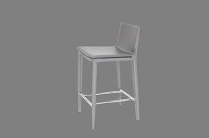 Tiffany counter stool grey bonded leather
