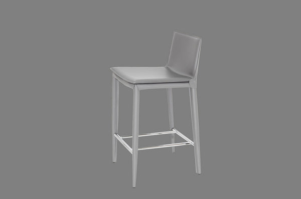 Tiffany counter stool grey bonded leather