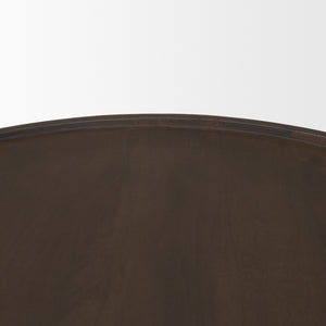 Takoda Dark Brown Wood Tapered Drum Nesting Coffee Tables