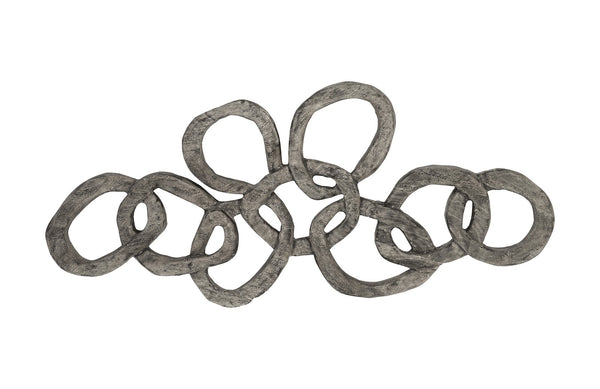 Chain Wall Art, Chamcha Wood, Grey Stone