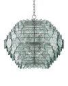 Braithwell Chandelier In Painted Silver Granello
