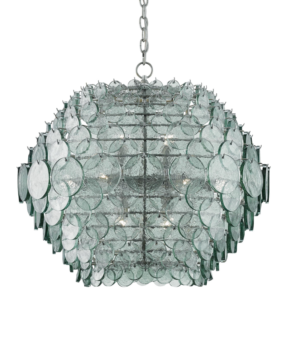 Braithwell Chandelier In Painted Silver Granello