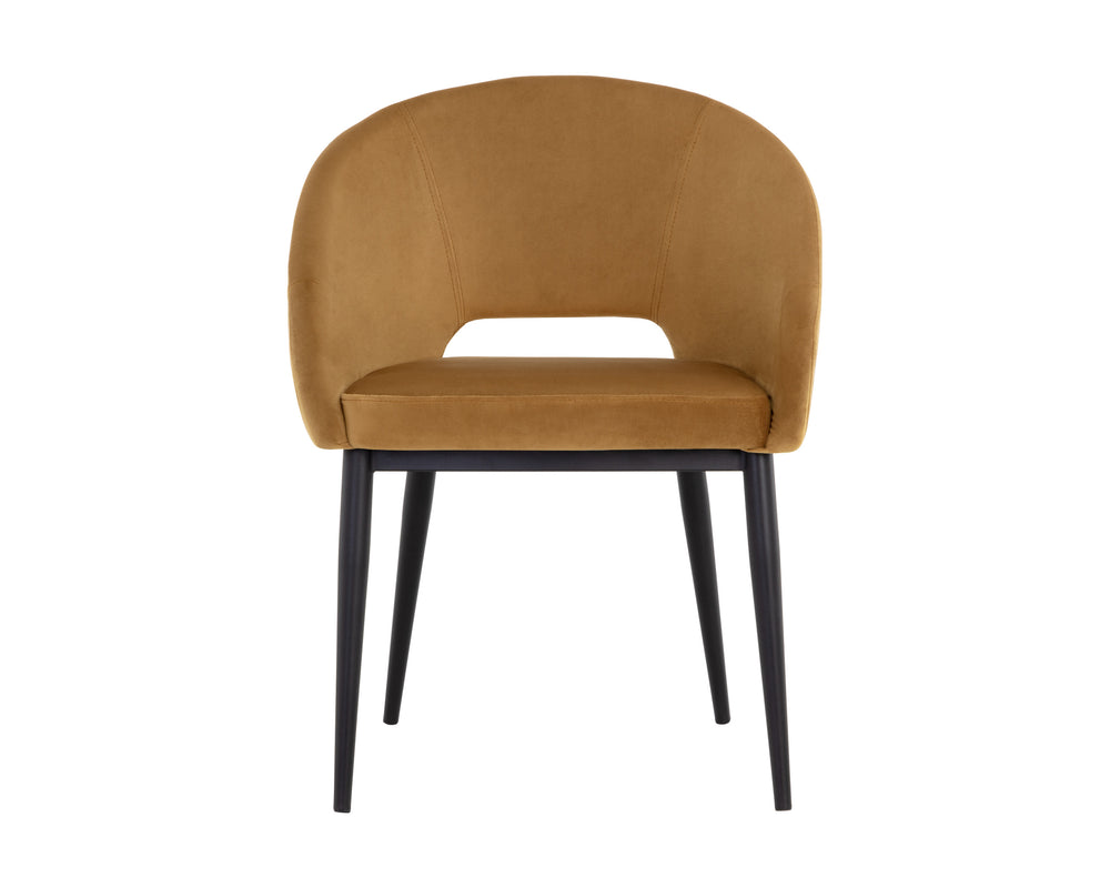 THATCHER DINING ARMCHAIR - BLACK - GOLD SKY