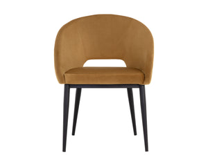 THATCHER DINING ARMCHAIR - BLACK - GOLD SKY