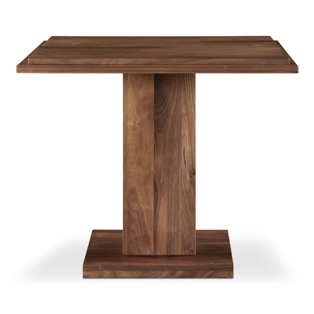May Cafe Table with Double Square Top in Walnut