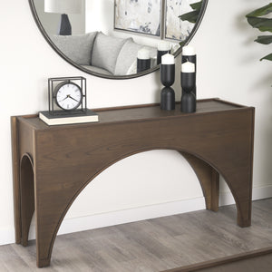 Laraya Dark Brown Wood Arched Console Table