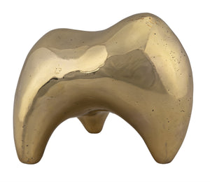 Alien Metal Alloy Sculpture in Antique Brass Finish