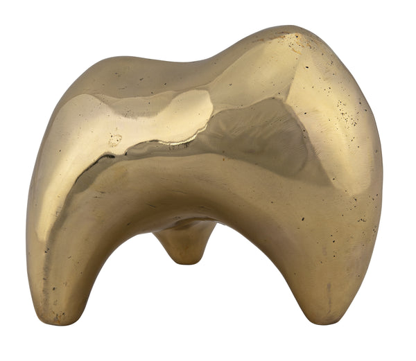 Alien Metal Alloy Sculpture in Antique Brass Finish