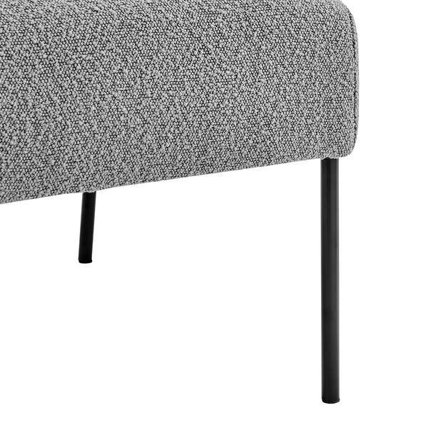 Quinton Fabric Accent Arm Chair In Boucle Gray