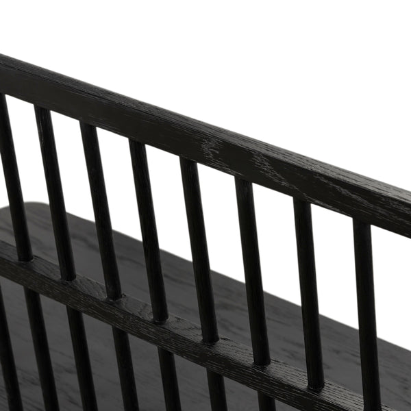 Aspen Large Bench In Black Oak
