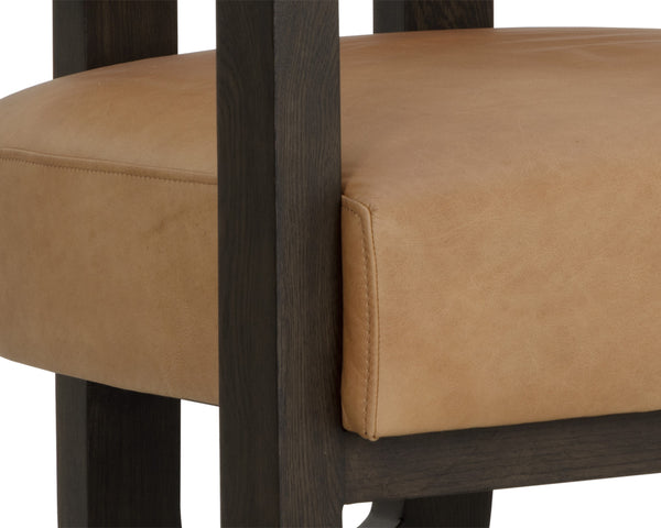 MADRONE LOUNGE CHAIR - BROWN - LUDLOW SESAME LEATHER