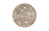 Molten Disc Wall Art, Silver Leaf, Large
