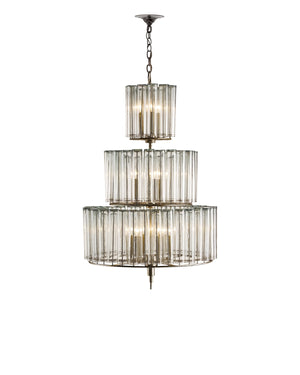 Bevilacqua Medium Chandelier In Silver Leaf