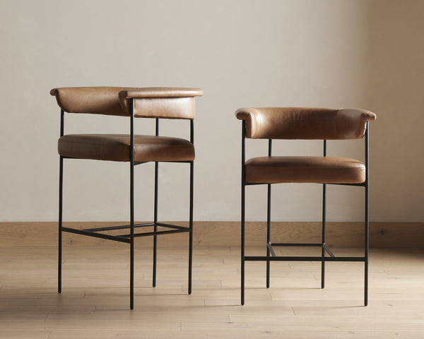 Carrie Bar Stool - Chaps Saddle