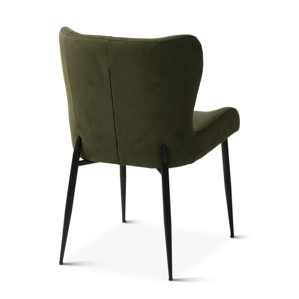 Jennifer 25" Green Suede Dining Chair