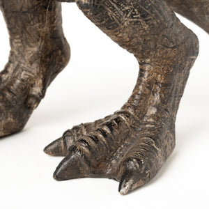 Raptor (10.6"H) Dark Tone Resin Tyrannosaurus Rex Table Lamp