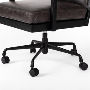 Lacey Desk Chair In Brushed Ebony