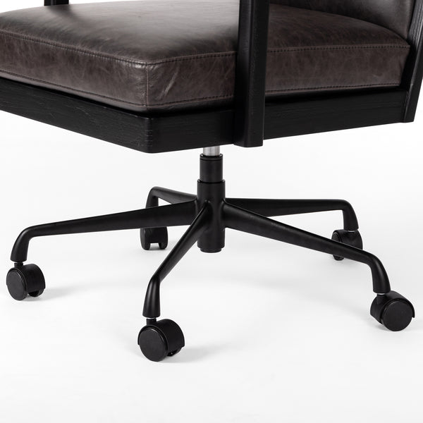 Lacey Desk Chair In Brushed Ebony