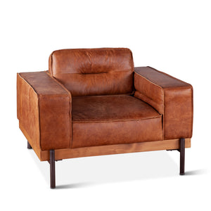 Portofino Leather Sofa Antique Ebony