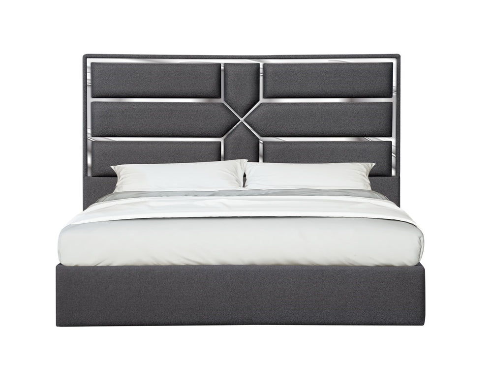 Da Vinci King Bed in Charcoal