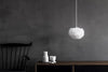 Eos Micro Hardwired Pendant in White with White Cord