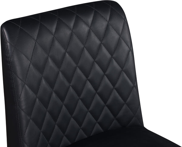 Bernard Dining Chair In Black Faux Leather