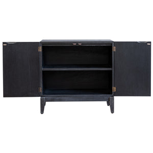 Covey KD Cabinet 2 Doors, Brushstroke Black