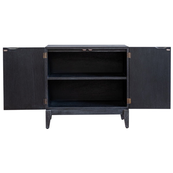 Covey KD Cabinet 2 Doors, Brushstroke Black
