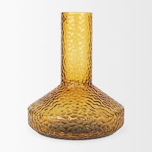 Jolene Tall  Amber Glass Vase
