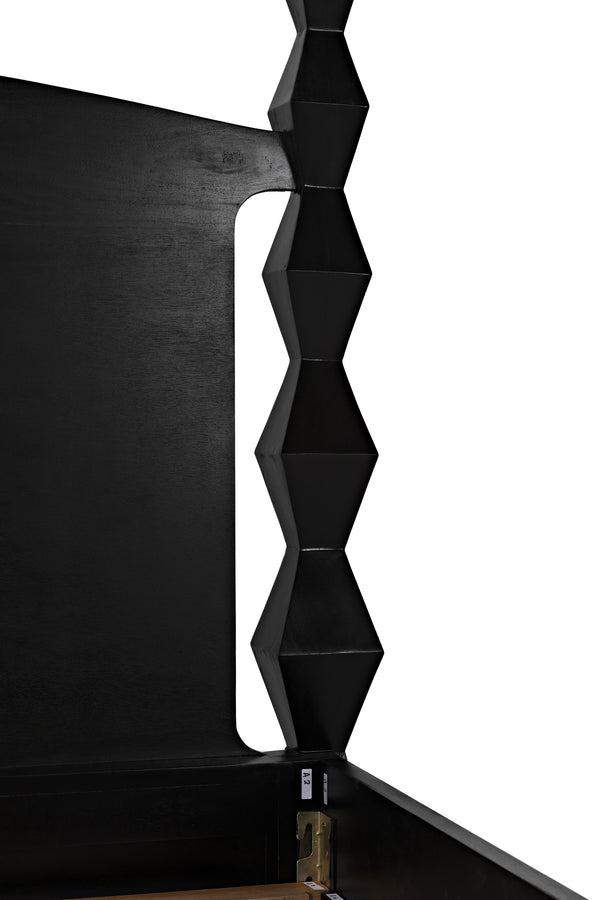 Brancusi Bed, Queen, Hand Rubbed Black
