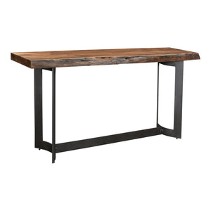 Moe's Bent Console Table in Natural Acacia Wood