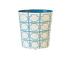 OVAL WASTEBASKET CREAM/TURQ SQRS