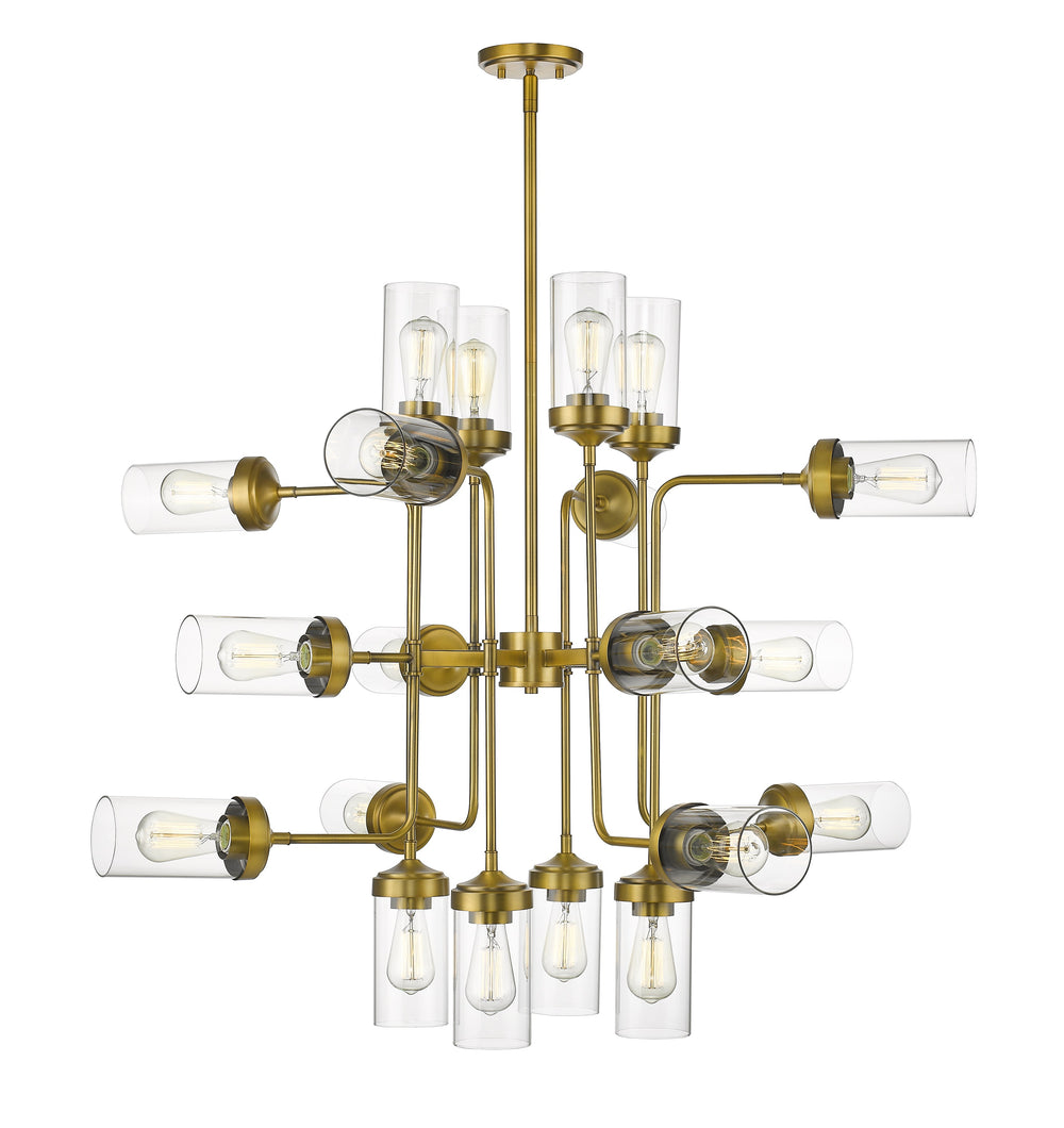 Calliope 20 Light Pendant in Foundry Brass Finish
