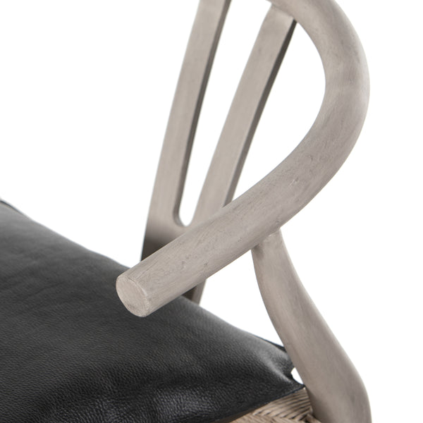 Muestra Stool W Cushion In Wht Grey In Bar