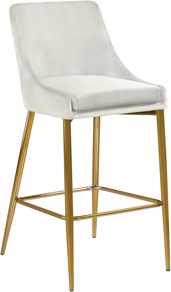 Lynette Stool In Cream Velvet