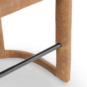Archie Leather Counter Stool - Maple Brown