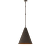 Grazia Pendant In Matte Black Plaster