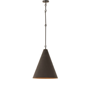 Grazia Pendant In Matte Black Plaster