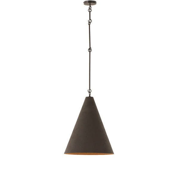 Grazia Pendant In Matte Black Plaster