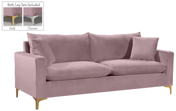 Lucy Sofa In Pink Velvet