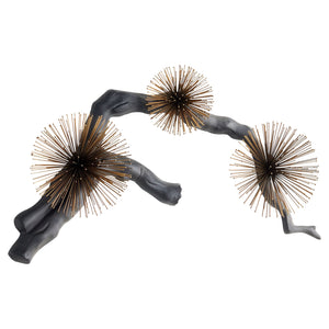 Ichiyo Wall Decor | Black | Gold Accents - Medium