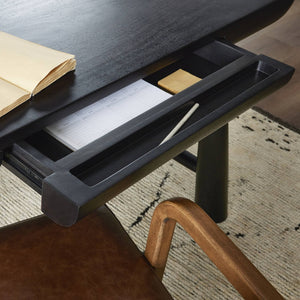 Lorik Desk - Worn Black Acacia