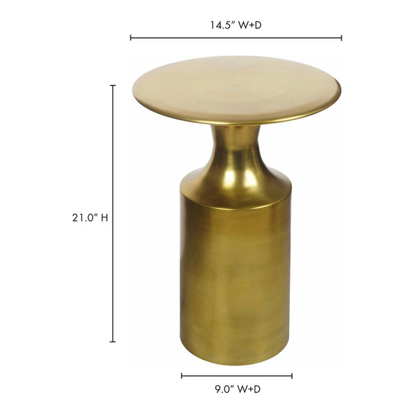 Moe's Rassa Accent Table in Polished Zinc