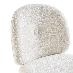 Nisha KD Fabric Dining Side Chair, Posh Ivory