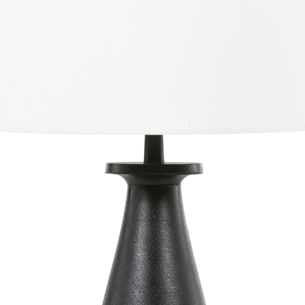 Innes Table Lamp In Matte Black Cast Alumnm