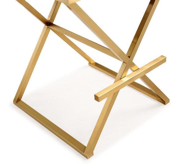 Director Black Gold Steel Barstool