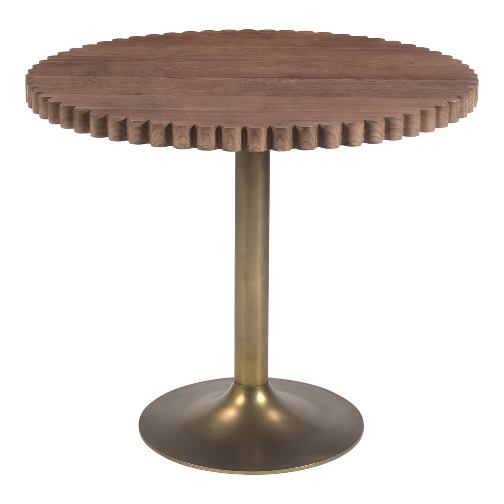 Moe's Nomi Cafe Table with Brass Base