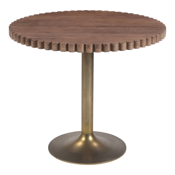 Moe's Nomi Cafe Table with Brass Base