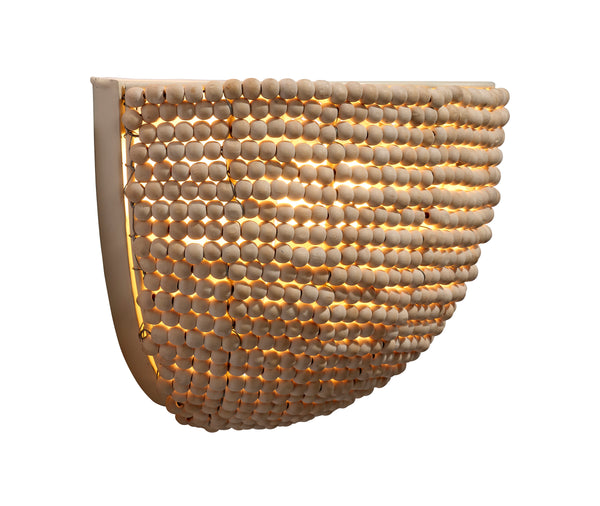  Barnacle 1-Light Beaded Demi Lune Wall Sconce