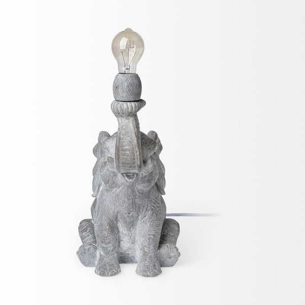 Tantor (15.9"H) Gray Resin Elephant Calf Table Lamp